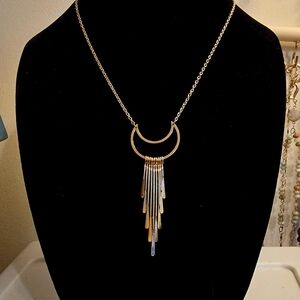 Boho Crescent Moon Pendant Necklace